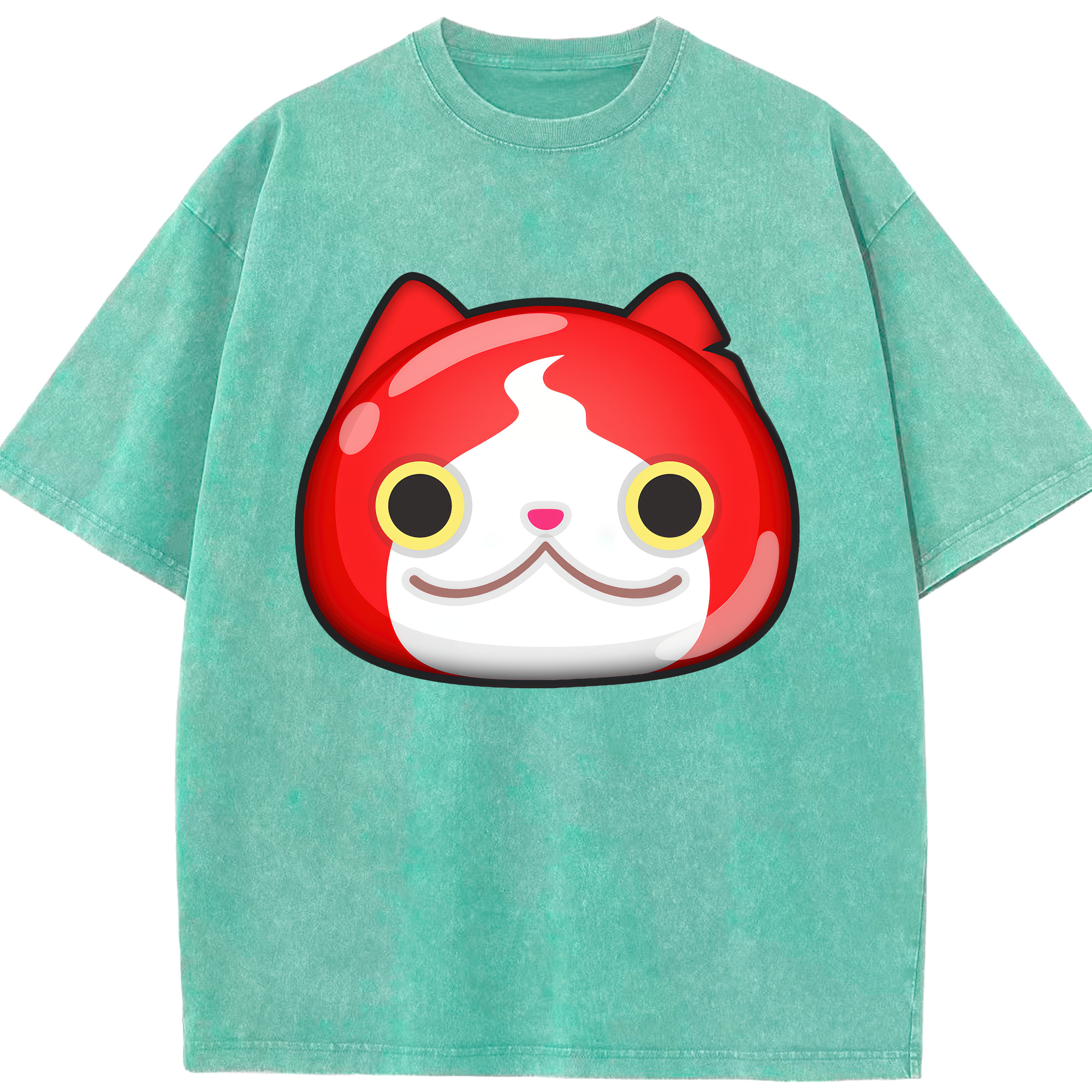 （画像用） 妖怪ウォッチ Yo-kai Watch 綿100% ヴィンテージ風 半袖Tシャツ（フロントプリント）